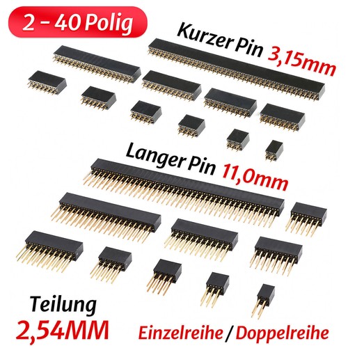 54mm einreihig zweireihig - 2,54mm, einreihig/zweireihig